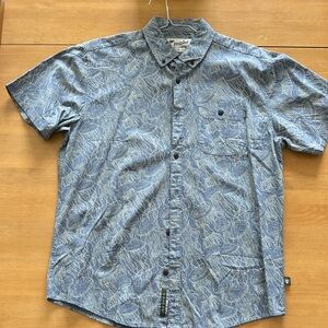 Howler Brothers Blue and White Casual Shirt - Large - Brand New